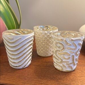 Ballard Designs x Bunny Williams mercury-glass votive trio NIB